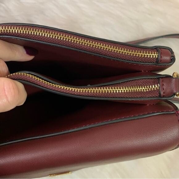 NWT The Limited Maroon Snakeskin Purse with Gold Hardware - Picture 7 of 10